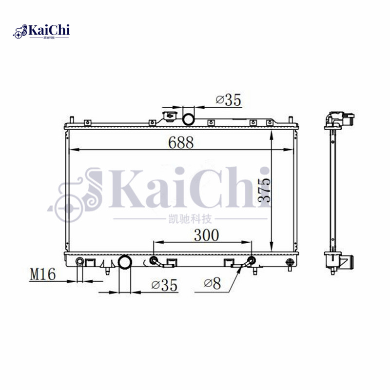 2448 Aftermarket Radiator Mitsubishi Lancer 2.0L 2002-2007