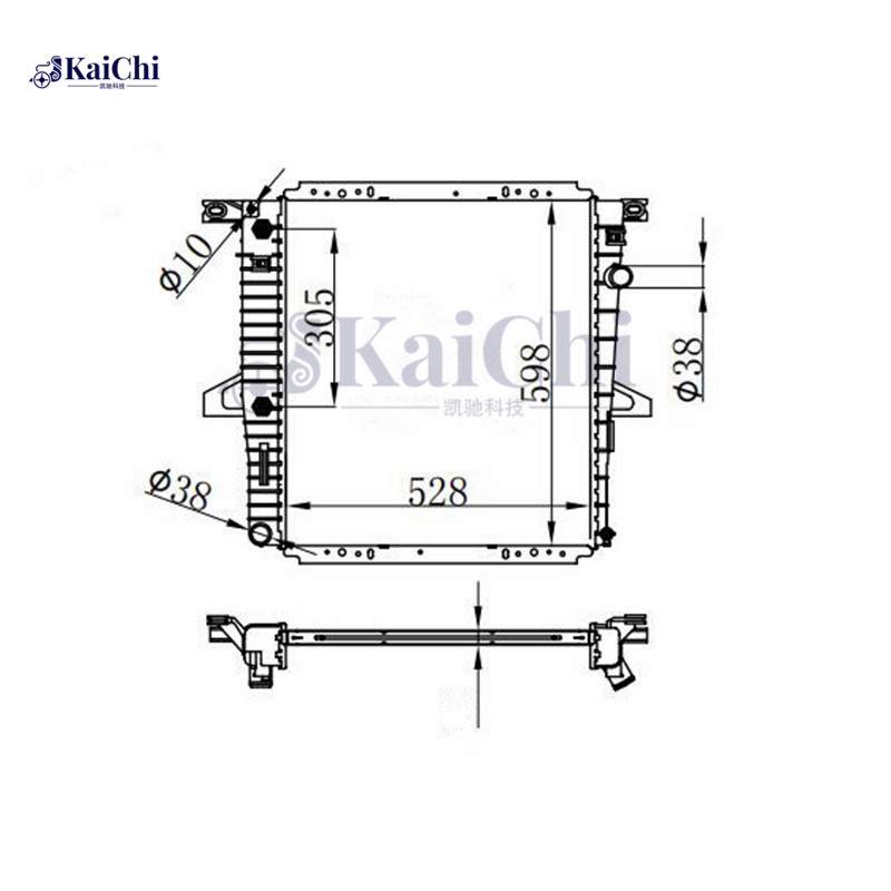 2470 Auto Radiator Ford Ranger 2.3L 2001-2012 Mazda B2300 2.3L 2002-2009