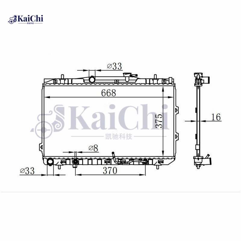 2784 Auto Radiator Kia Spectra 2.0L 2004-2009 / Kia Spectra5 2.0L 2005-2009