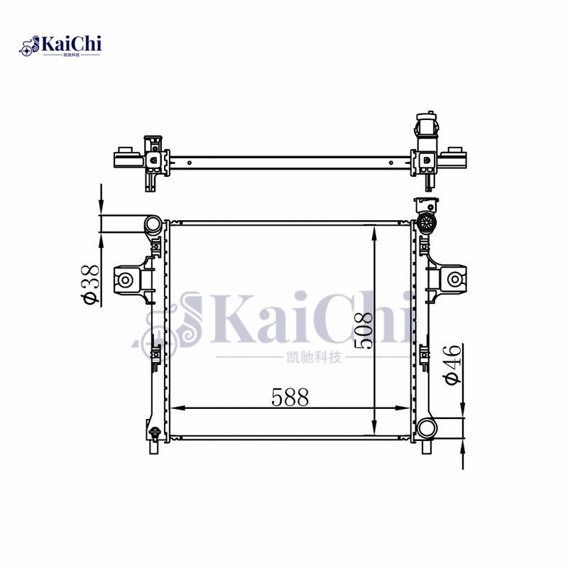 2839 Auto Parts Radiator 05-10 Jeep Commander/04-10Jeep Grand Cherokee 3.7L/4.7L/6.1L