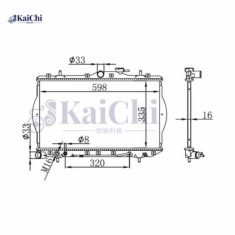 1816 Auto Engine Cooling Radiator Hyundai Accent 1.5L 1997-1999 / Hyundai Excel 1.3i/1.5i 1994-2000