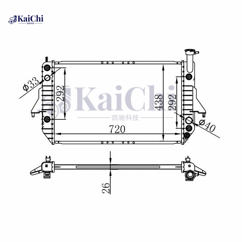 1786 Replacement Auto Radiator Chevrolet Astro 4.3L 1996-2005 / GMC Safari 4.3L 1996-2005