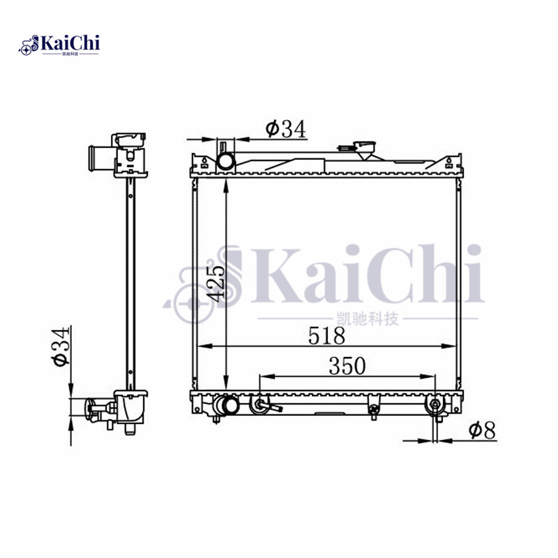 2087 Auto Engine Radiator Suzuki Vitara 1.6L/2.0L/2.5L 1999-2004 / Chevrolet Tracker 2.0L/2.5L 1999-2008