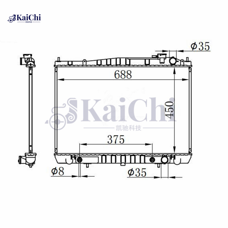 2215 Replacement Auto Radiator Nissan Frontier 2.4L/3.3L 1998-2015 / Nissan Xterra 2.4L/3.3L 2000-2004