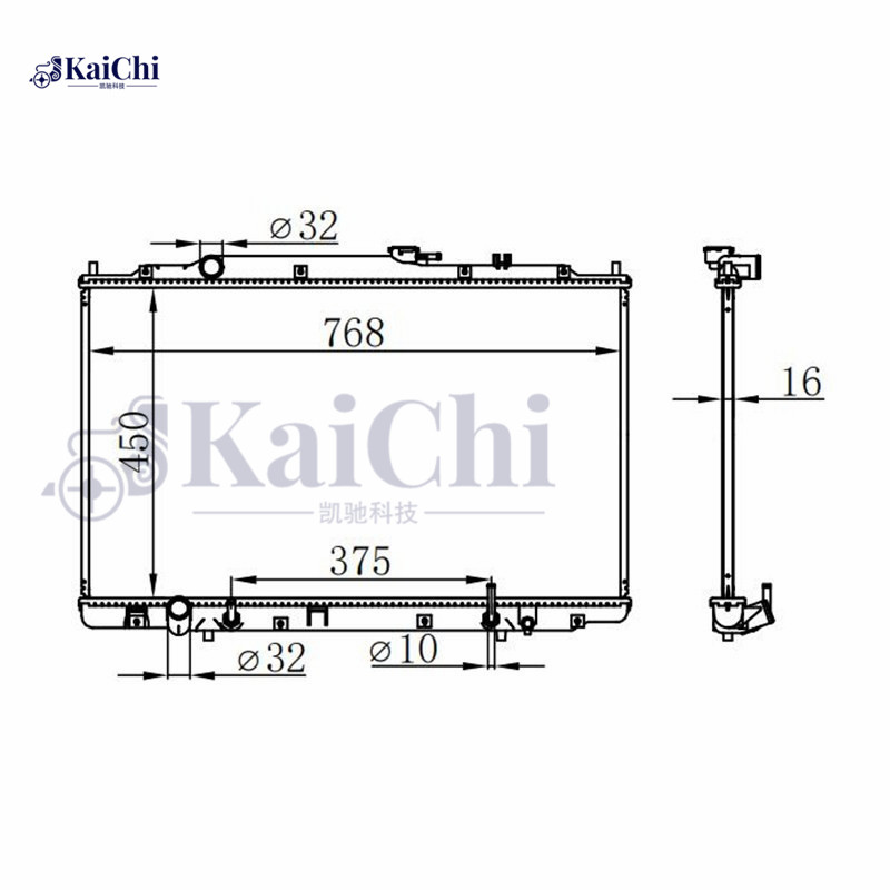 2270 Replacement Auto Radiator Honda Odyssey 3.5L 1999-2004