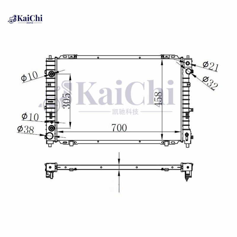 2307 Aluminum Core Auto Radiator Ford Escape 3.0L 2001-2007 / Mazda Tribute 3.0L 2001-2007