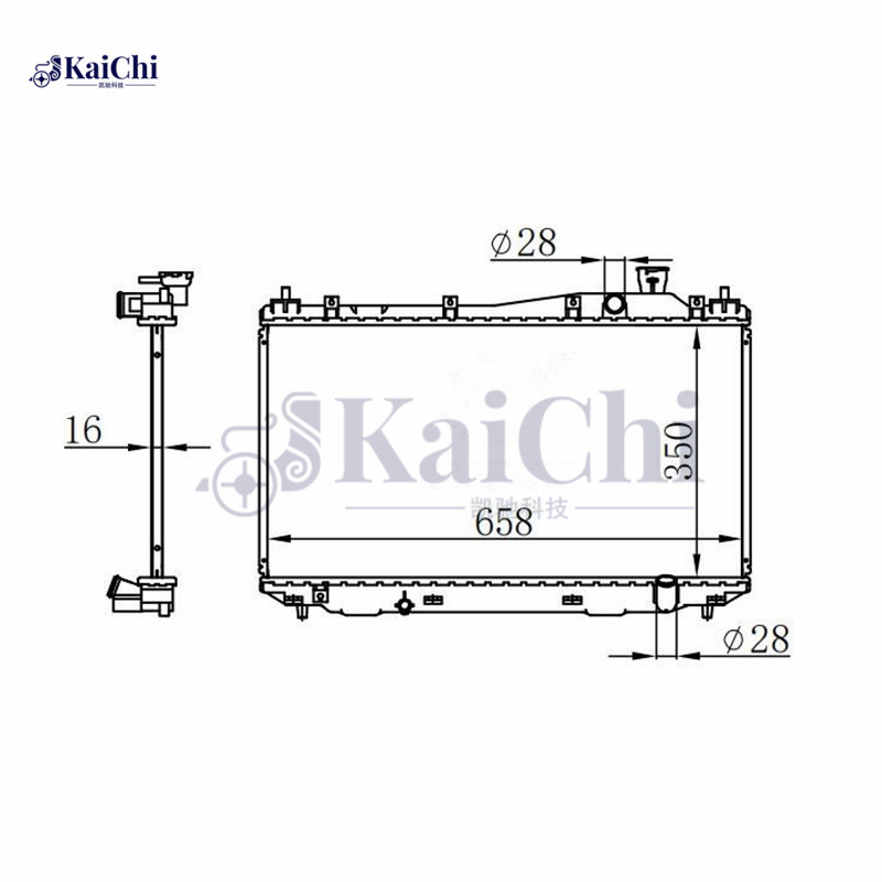 2355 Auto Parts Radiator Honda Civic 1.4L/1.5L/1.6L/1.7L 2001-2005 MT
