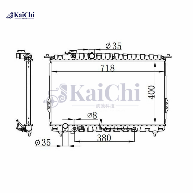 2584 Auto Cooling Radiator Hyundai XG300/XG350 3.0L/3.5L 2001-2005 / Kia Amanti 3.5L 2004-2006