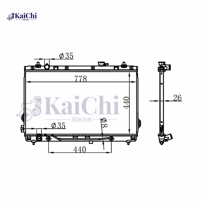 2898 Replacement Radiator Hyundai Entourage 3.8L 2007-2010 / Kia Sedona 3.8L 2006-2010