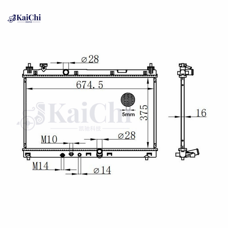 13451 Engine Cooler Radiator Honda City 1.5L 2017- / Honda Fit 1.5L 2015-2020