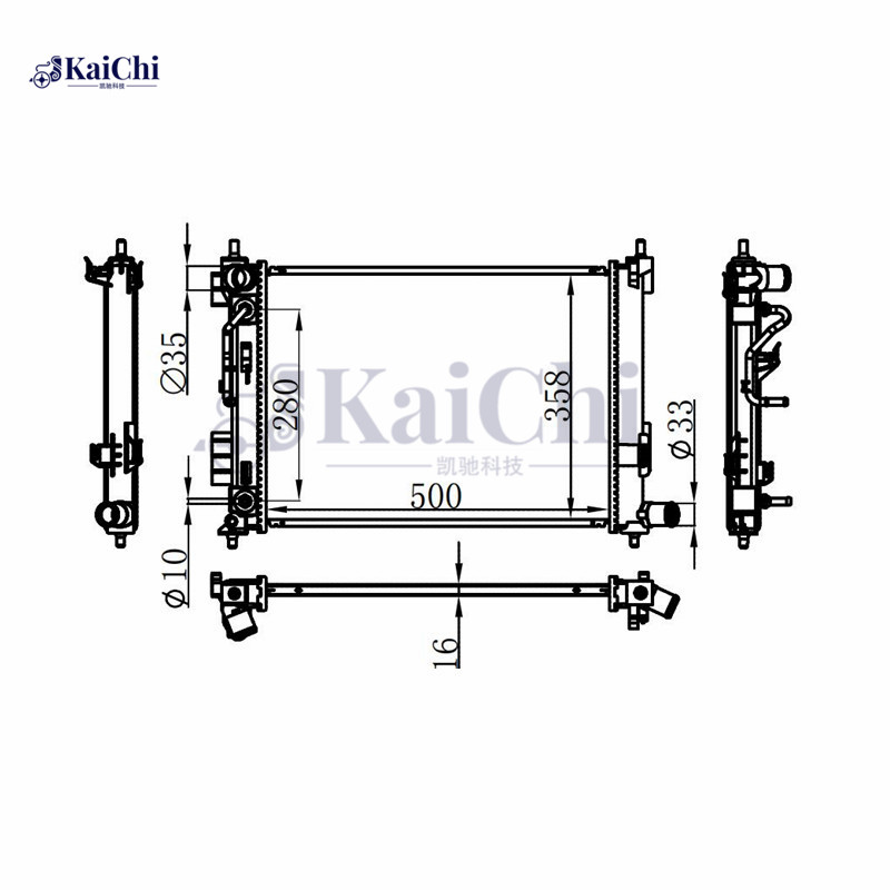 13817 Aftermarket Car Radiator Hyundai Accent 1.6L 2018- / Kia Rio 1.6L 2018-