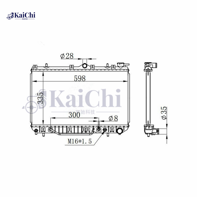 CU1188 Auto Parts Radiator Hyundai Excel 1.5L 1991-1994 / Hyundai Pony 1.5L 1990-1994