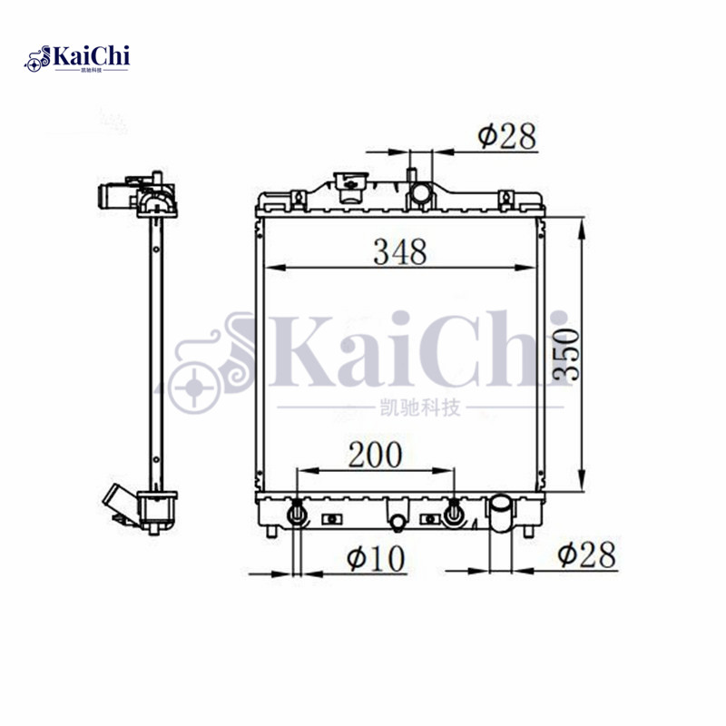 1290 Aftermarket Auto Parts Radiator Honda 1.5L/1.6L1992-2000 / Acura EL 1.6L1997-2000