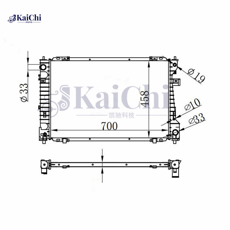 13040 Aluminum Core Radiator Ford Escape 2.3L/2.5L 2008-2012 / Mazda Tribute 2.3L/2.5L 2008-2011