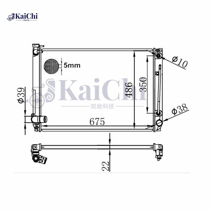 13076 Auto Radiator Replacement Toyota Sienna 3.5L 2007-2010