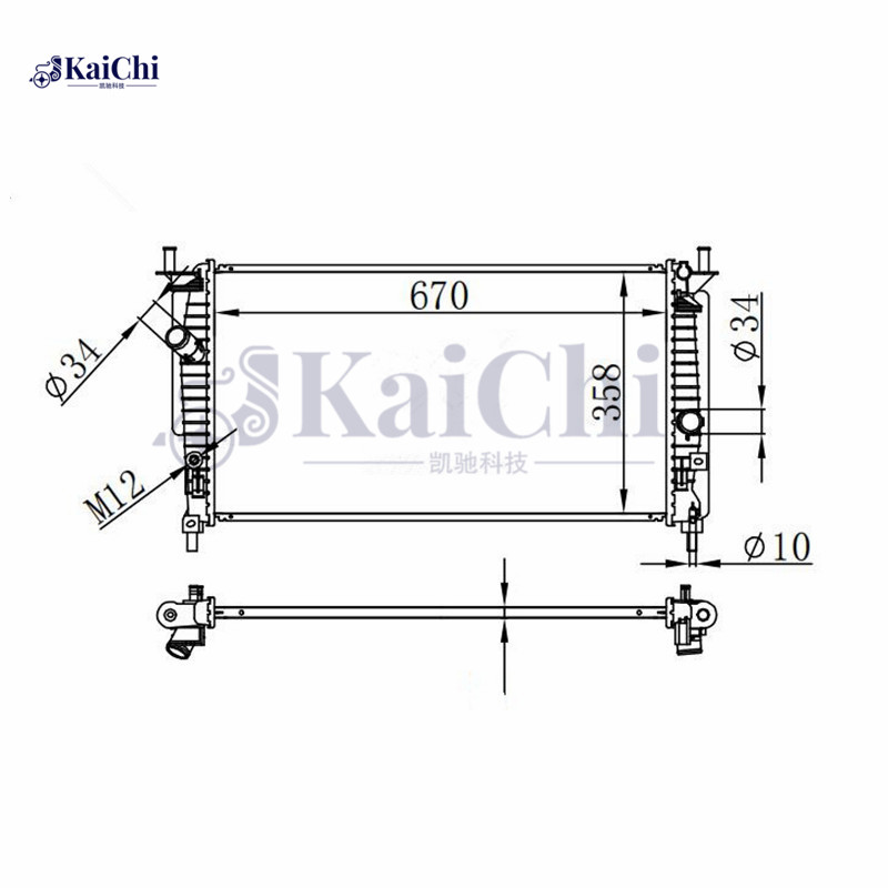 13100 Auto Radiator Assembly Mazda 3 2.0L/2.3L/2.5L 2010-2013
