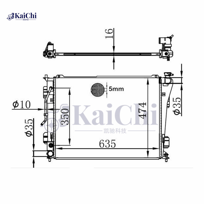 13191 Engine Cooling Radiator Hyundai Azera 3.3L 2012-2017 / Hyundai Sonata 2.4L 2011-2014 /  Kia Optima 2.4L 2011-2015
