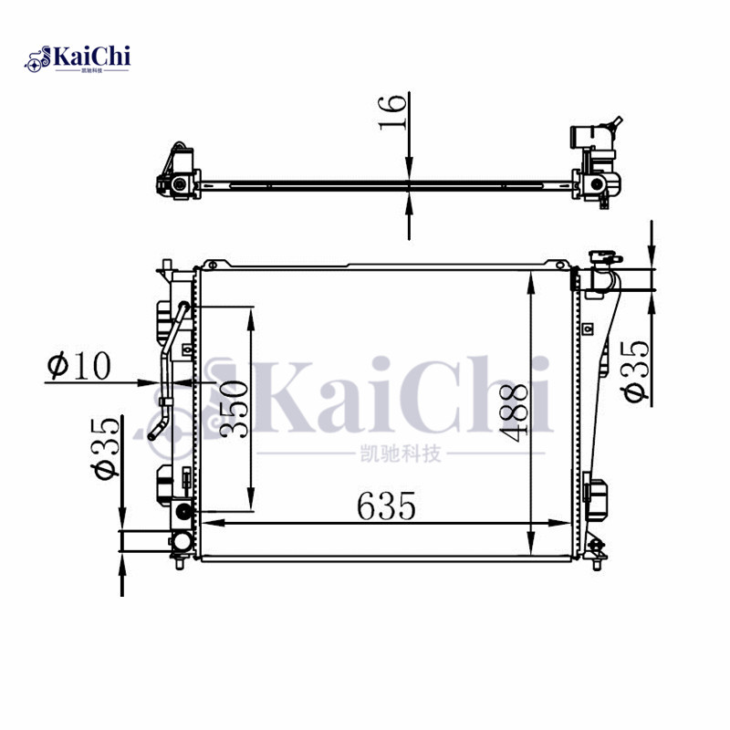 13191 Engine Cooling Radiator Hyundai Azera 3.3L 2012-2017 / Hyundai Sonata 2.4L 2011-2014 /  Kia Optima 2.4L 2011-2015