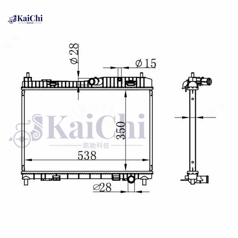 13201 Car Cooling Radiator Assembly Ford Courier 1.6L 2003-2007 / Ford Fiesta 1.6L 2003-2018