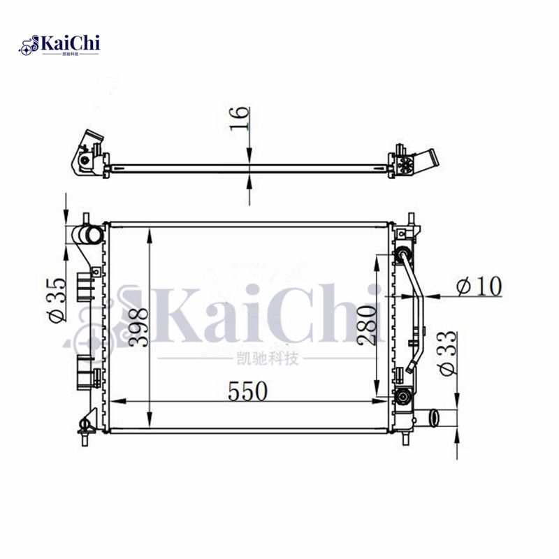 13202 OE Style Aluminum Core Radiator Hyundai Elantra 1.8L 2011