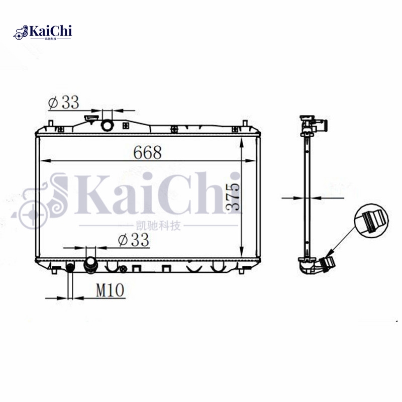 13221 Aluminum Core Radiator Honda Civic 1.8L/2.4L 2012-2015 USA Built / Acura ILX 2.4L 2013-2015
