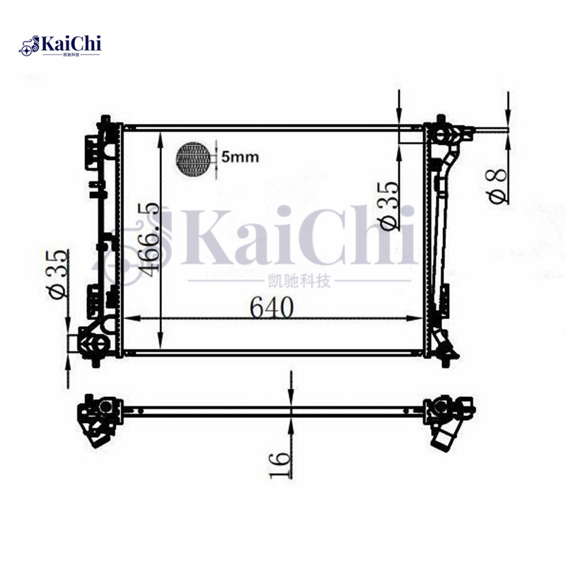 13576 Engine Coolant Radiator Hyundai Tucson 2.0L/2.4L 2016-2021 / Kia Sportage 2.4L 2017-2021