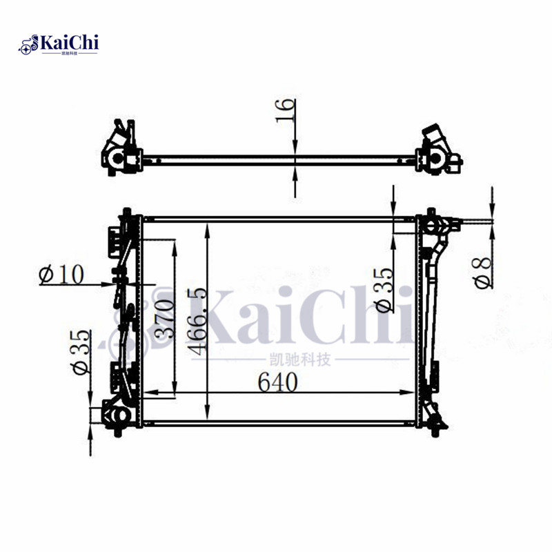 666233 Engine Coolant Radiator Hyundai Tucson 2.0L 2016-2020 / Kia Sportage IV 2.0L/2.4L 2015-
