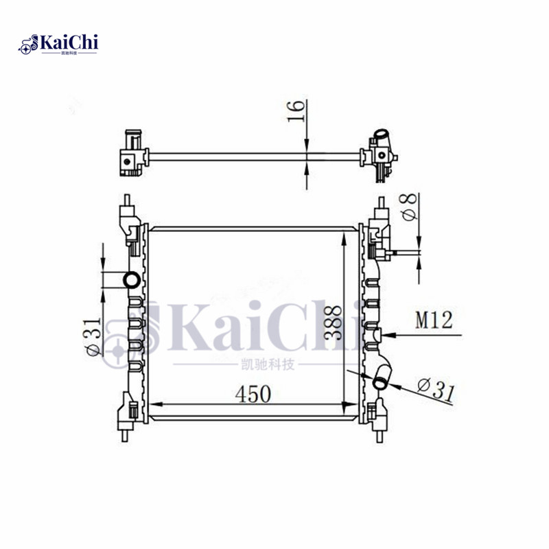 61689 Auto Radiator For 2010- Chevrolet Spark M300 1.0L 1.2L