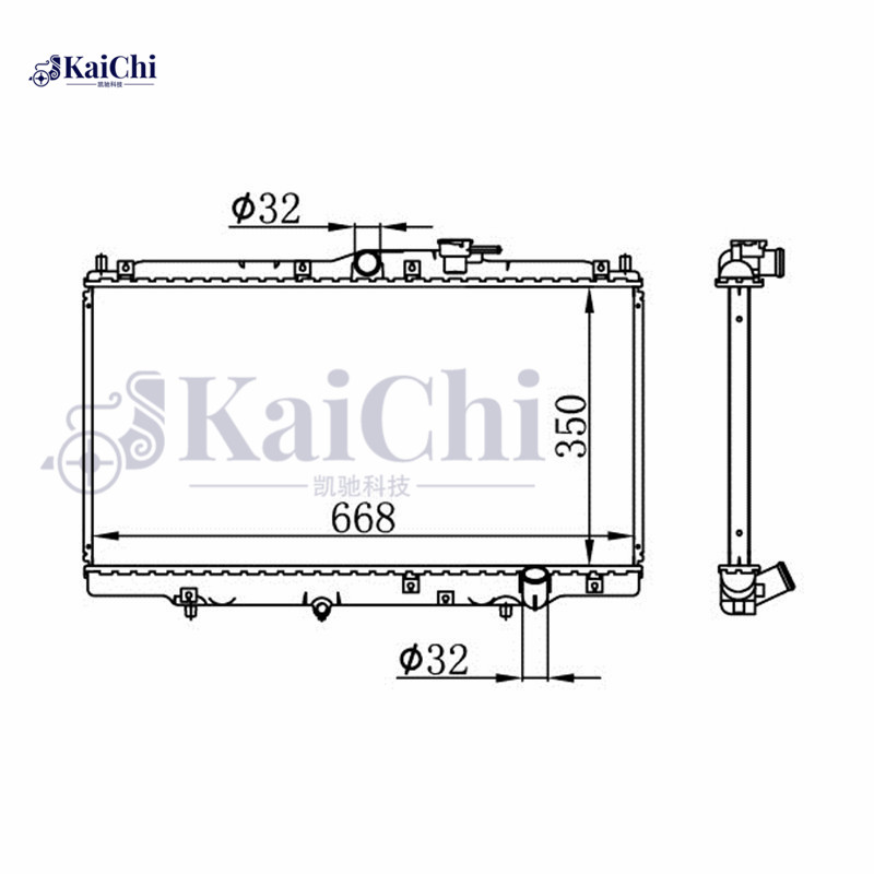 62258 Aftermarket Auto Parts Radiator Honda Accord V 2.2i/2.3i/2.2L 1993-2001 Manual