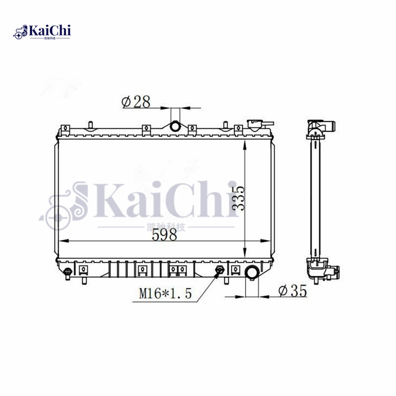 62294 Auto Parts Radiator Hyundai Excel 1.5L 1991-1994 Manual / Hyundai Pony 1.5L 1990-1994 Manual