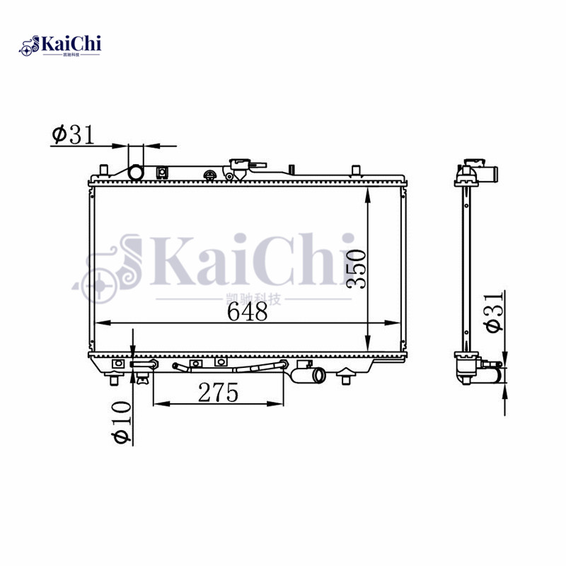 62484 Auto Engine Cooling Radiator Mazda 323C IV 1.6L 1989-1991  / Mazda 323F IV 1.6L 1989-1994