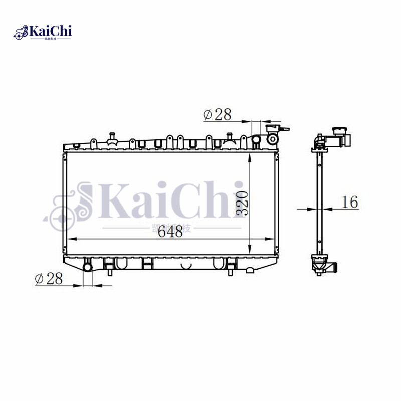 62952 Auto Radiator Nissan Sunny III N14 1.6i 1990-1995 Manual / Nissan Sunny III Traveller 1.6i 1991-2000 Manual / Nissan Sunny III Estate Van 1.6i 1992-2000 Manual