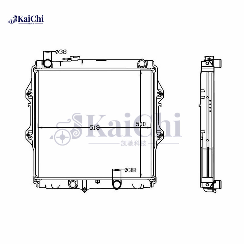 64598A Engine Cooling Radiator Toyota Hilux MK VI Pickup 2.5D-4D 2001-2005 Manual