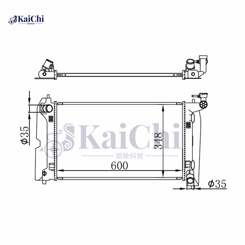 64646A Replacement Auto Radiator Toyota Avensis 1.6VVTi/1.8L 2003-2008 Manual / Toyota Corolla 1.4VVTi/1.6VVTi/1.8VVTi 2001-2008 Manual