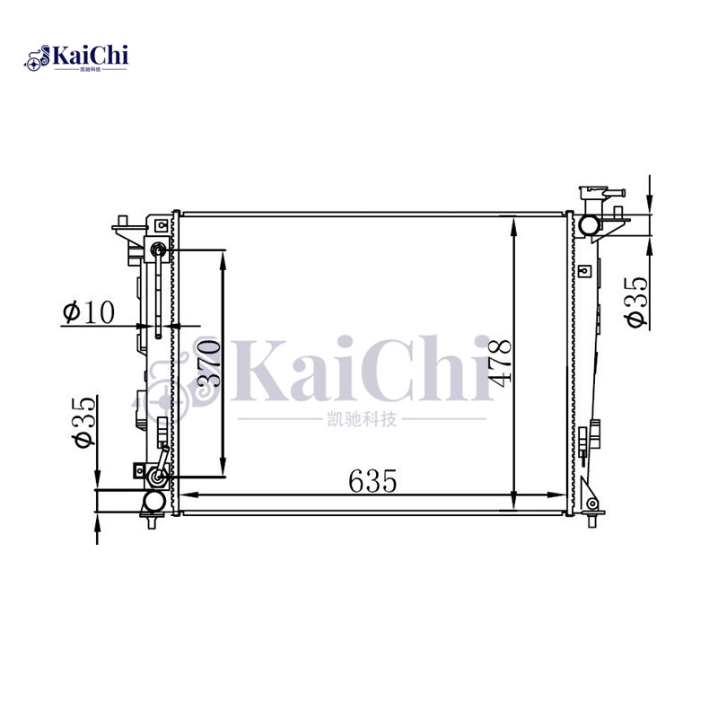 67466 Engine Cooling Radiator Hyundai ix35 LM/EL/ELH 2.0L 2010- / Kia Sportage SL 2.0CVVT 2010-