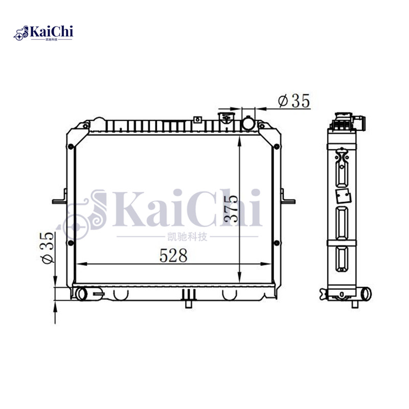 66645 Auto Coolant Radiator Kia Pregio Van TB 2.7D 1997- Manual / Kia Besta Van TB 2.7D 1997- Manual / Kia Carens II MPV FJ 2.0CRDi 2002- Manual / Kia X-Trek II MPV FJ 2.0CRDi 2002- Manual
