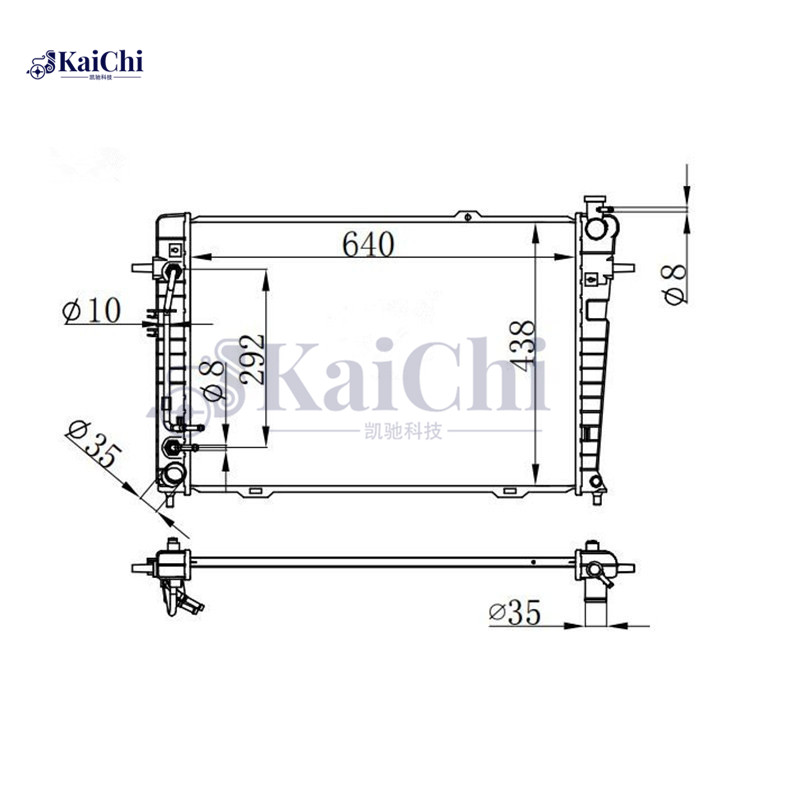 67486 Engine Cooling Radiator Hyundai Tucson JM D4EA 2.0L/ 2.0CRDi/2.0CRDi AWD 2004- / Kia Sportage JE/KM D4EA 2.0CRDi/ 2.0CRDi 4WD 2004-