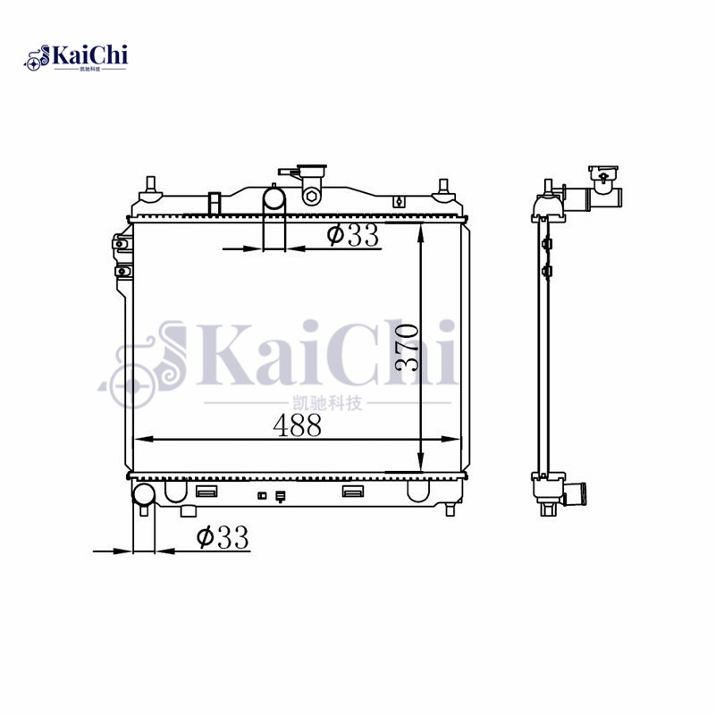 67495 OE Replacement Radiator Hyundai Getz TB 1.1L 2002-2009 Manual / Hyundai Getz TB 1.3L 2003-2005 Manual / Hyundai Getz TB 1.3i 2002-2004 Manual / Hyundai Getz TB 1.4i 2005-2010 Manual / Hyundai Getz TB 1.6L 2002-2006 Manual