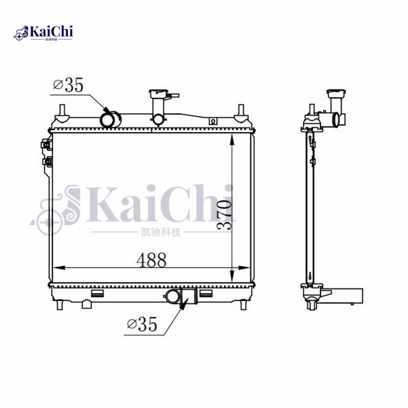 67512 OE Style Replacement Radiator Hyundai Getz TB D3EA 1.5CRDi 2003-2005 Manual / Hyundai Getz TB D4EA 1.5CRDi 2005-2009 Manual / Hyundai Getz TB D4EA 1.5CRDi GLS 2005-2009 Manual