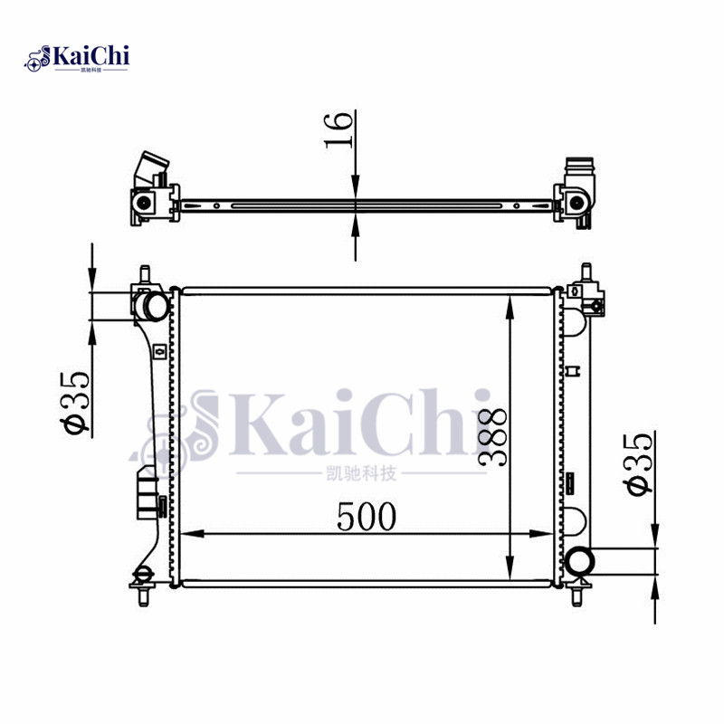67609 Replacement Auto Radiator Hyundai i20 MK I PB/PBT G4LA 1.2L 2008-2012 Manual /Hyundai i20 MK I PB/PBT G4FA 1.4L 2008-2015 Manual / Hyundai i20 MK I PB/PBT G4FC 1.6L 2008-2012 Manual