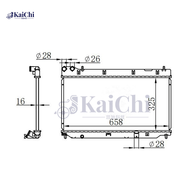 19010PWAE01 OE Style Radiator Honda Jazz MK II GD/GE2/GE3 L12A1/L12A4 1.2i-DSI 2002-2008 Manual / Honda Jazz MK II GD/GE2/GE3 L12A1/L12A4 1.3iDSI 2002-2008 Manual
