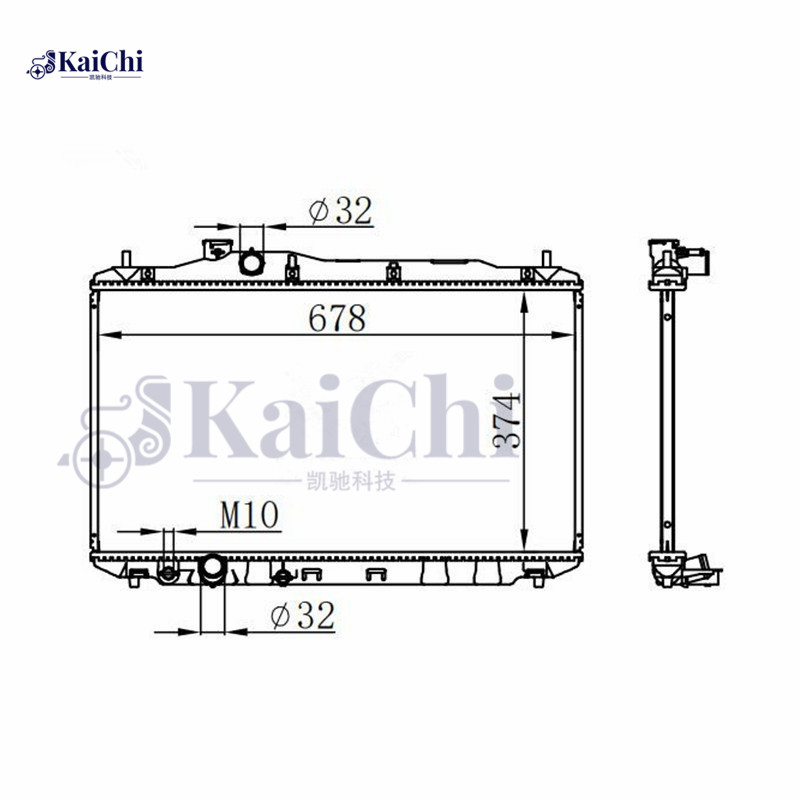 68134A Engine Cooling Radiator Honda Civic VIII Hatchback FN/FK 1.8L 2005- Manual / Honda Civic VIII Hatchback FN/FK 2.0i-VTEC Type-R 2010 Manual / Honda Civic VIII Hatchback FN/FK Type-R 2006- Manual