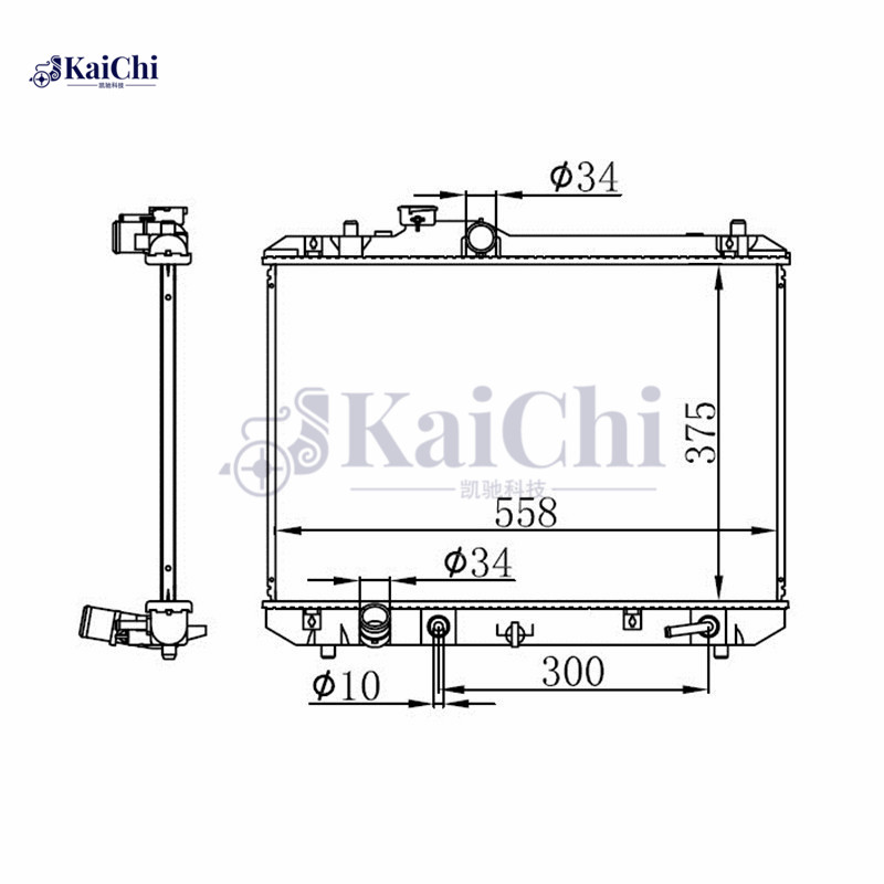 641755 Auto Radiator Suzuki Swift III MZ/EZ RS413 1.3L 2005- / Suzuki Swift III MZ/EZ RS413 1.3L 4x4 2005- / Suzuki Swift III MZ/EZ RS413 1.3LPG 2005-2010 /  Suzuki Swift III MZ/EZ RS415 1.5L 2005- / Suzuki Swift III MZ/EZ RS416/RR416 1.6L 2006-