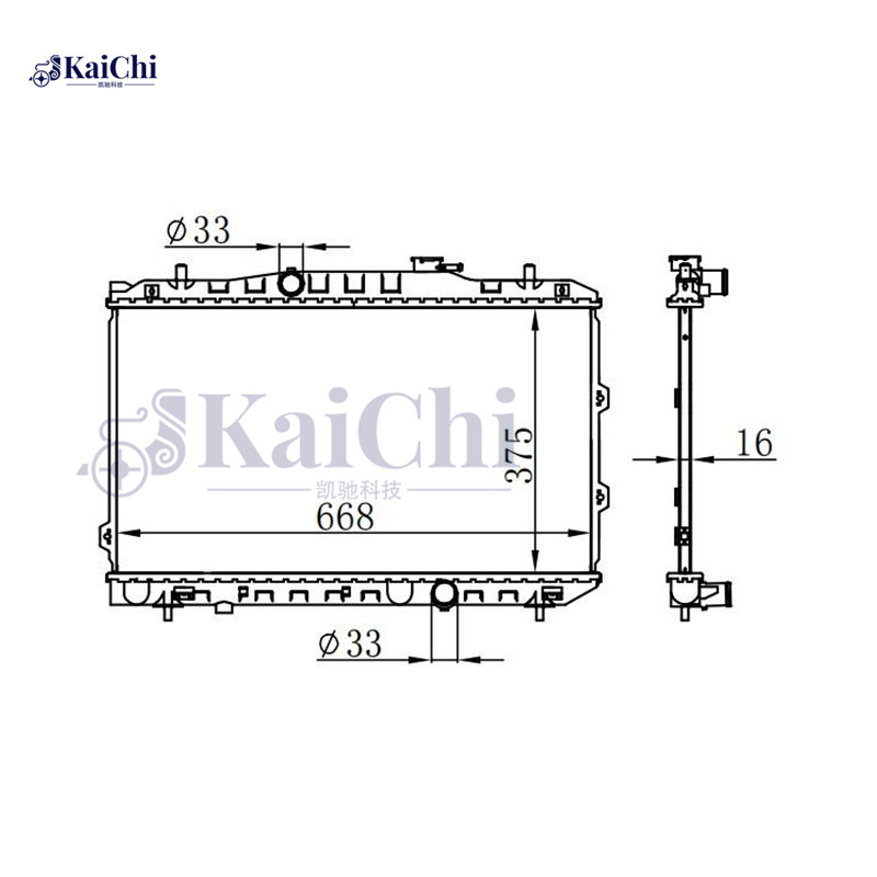 253102F800 Replacement Car Radiator Kia Cerato MK I LD 1.6L 2006-2009 Manual
