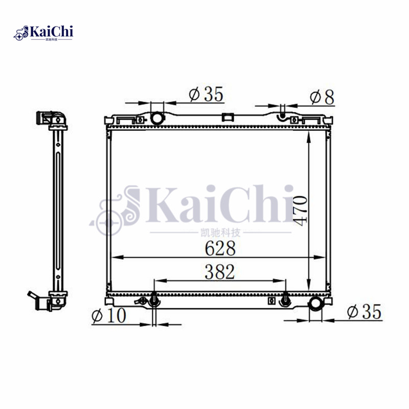 66777 Engine Cooling Radiator Kia Sorento I JC 2.5CRDi 2002- / Kia Sorento I JC 4WD V6 3.5L 2002-