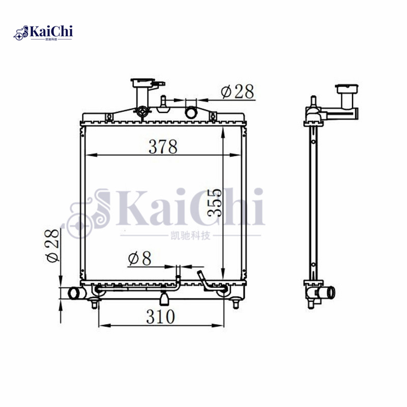 66771 Engine Cooling Radiator Kia Picanto I SA G4HG 1.1L 2004-2011 / Kia Picanto I SA G4HG LPG 1.1L 2009-2011