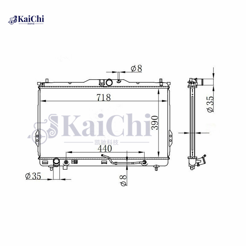 67036 OE Style Radiator Hyundai Santa Fe MK I SM D4EA 2.0CRDi 4X4 2001-2006 / Hyundai Santa Fe MK I SM D4EA 2.0CRDi 2001-2006