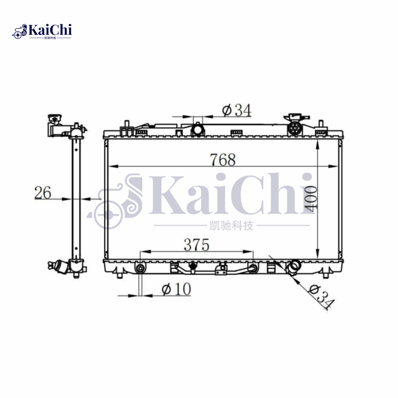 2919 Car Radiator For 08-09 Toyota Camry 2.4L 3.5L/09-16 Toyota Venza/07-12 Lexus ES350 3.5L