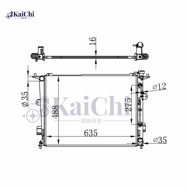 13085 OE Style Radiator For Hyundai Genesis 4.6L 09-12/5.0L 2012