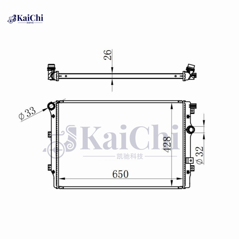13272 Aluminum Core Radiator For 09-18 Volkswagen Tiguan 1.4T 2.0T